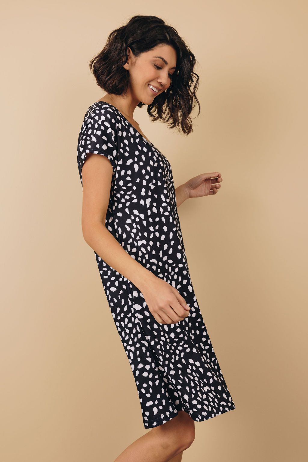 now not later cheetah print dress