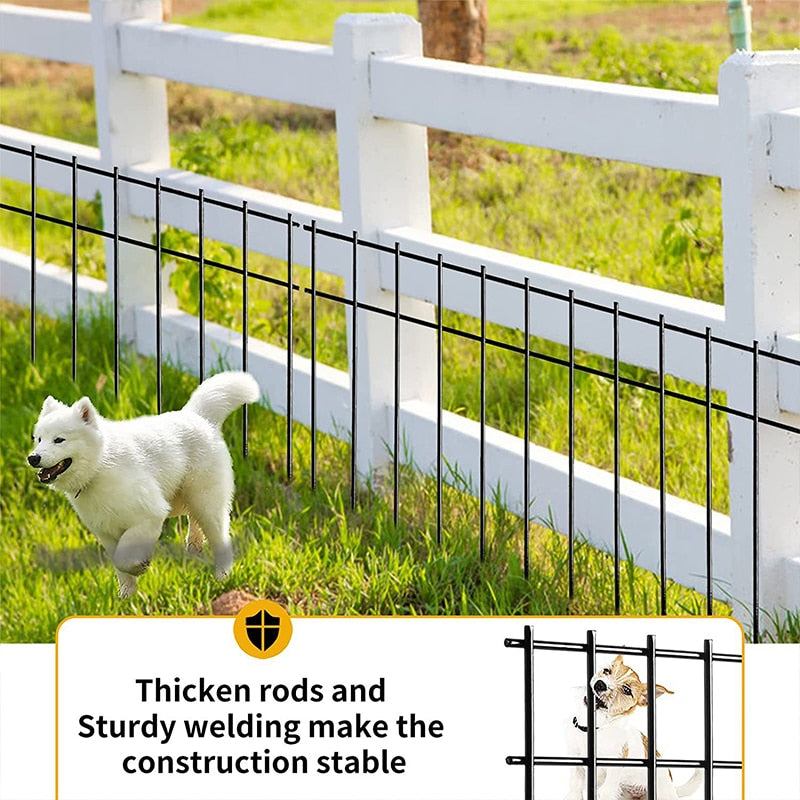 10pcs Garden Fence Bendable Outdoor Rustproof Landscape Wire Border Folding Patio Decorative Fences Flower Bed Fencing Barrier