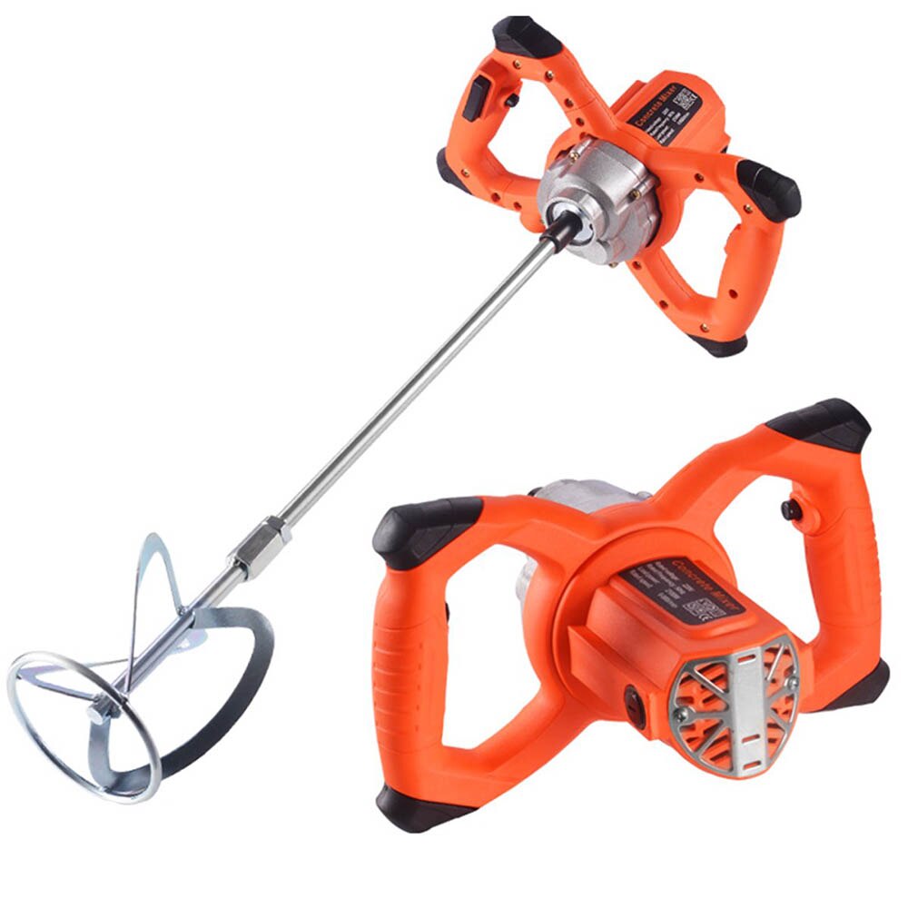 1600W Adjustable Speed Handheld Electric Concrete Cement Mixer Mortar Grout Plaster Cement Drill Mixer Stirring