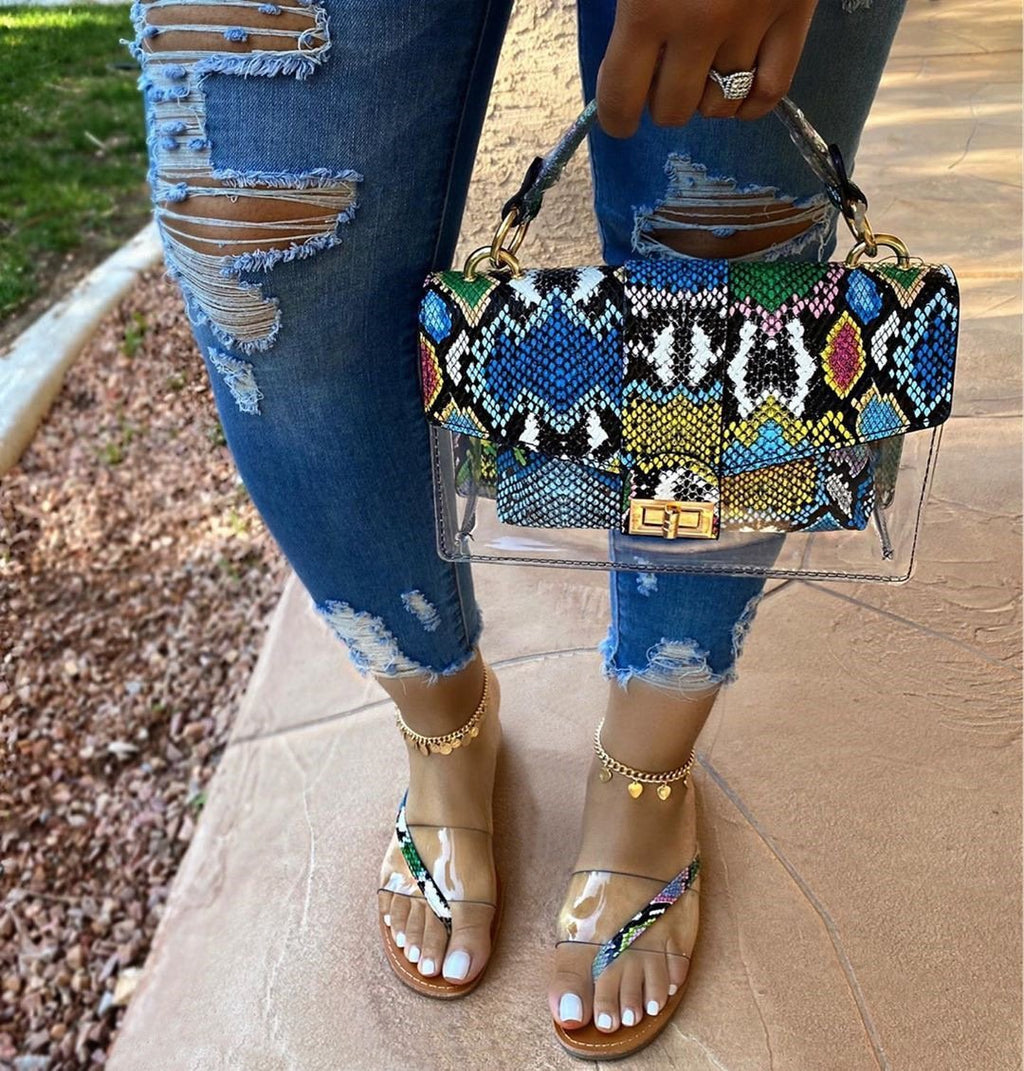 snake shoe bag combo set