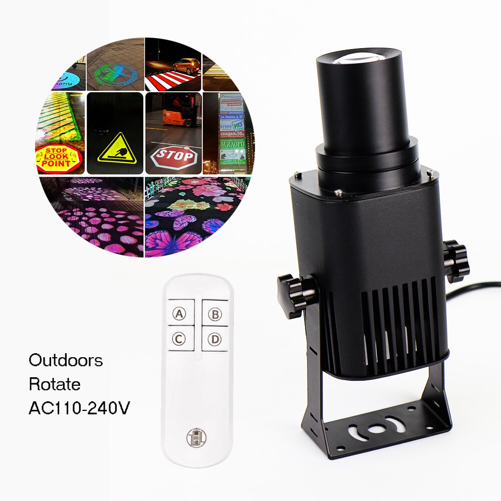 20W-150w Outdoor waterproof advertising gobo projector light IP65  customize logo projector floor lamp Korea kc CE certification
