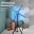 3d holographic projector led fan advertising machine without screen suspension support audio speaker 65cm support splicing
