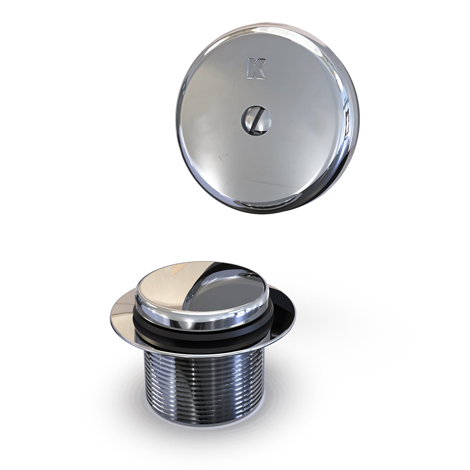 Keeney 1.5-in Polished Chrome Foot Lock Drain with Plastic