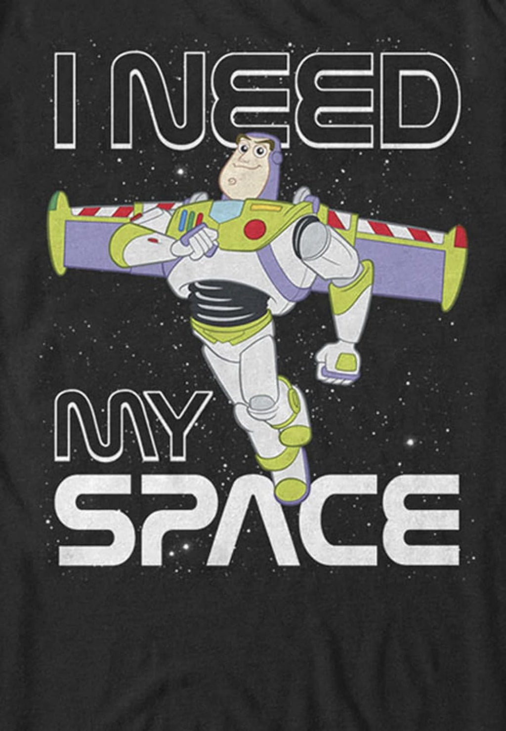 Disney Men's Toy Story Buzz I Need My Space Graphic T-Shirt