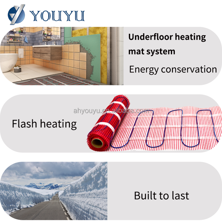 Easy to Install Under Tile Electric Radiant Floor Heating System With WiFi Controlled Thermostatic