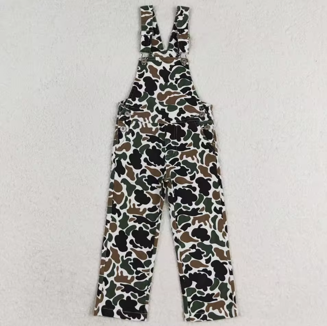 Fall Hunting Camo Denim Strap Jumpsuits Overall Boutique Long Pants Clothes