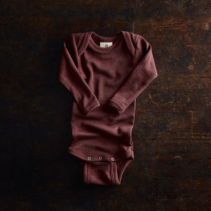 Custom 17.5 Micron Merino Wool Jumpsuit OEKO-TEX Certified Winter Fall Warm Pajamas Crescent Zippy Baby Romper Onesie