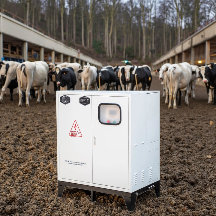 High Pressure Vertical Fog Machine Water Misting Spraying System with Accessories for Deodorization in Pig and Cattle Farm
