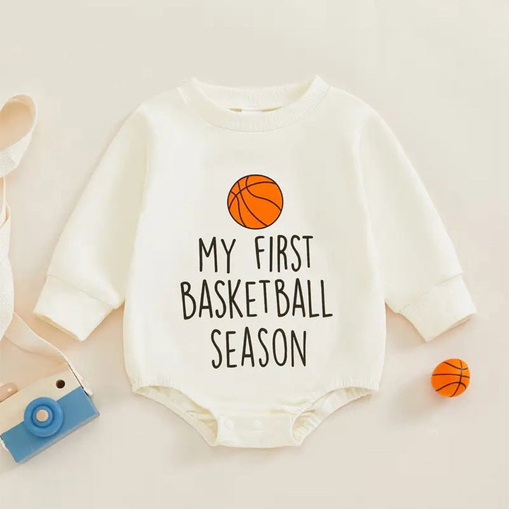 White Wholesale Newborn Baby Boy Girl Fall Clothes Funny Letter Print Sweatshirt Romper Long Sleeve Bodysuit 100% Cotton Worsted