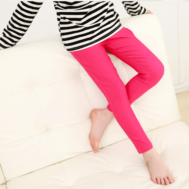 Wholesale Spring Autumn Winter Girl long Pants Kids Children Candy Color Clothing Knitted girls Leggings
