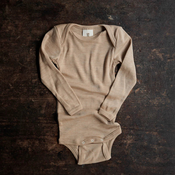 Custom 17.5 Micron Merino Wool Jumpsuit OEKO-TEX Certified Winter Fall Warm Pajamas Crescent Zippy Baby Romper Onesie