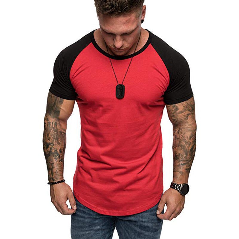 Wholesale Men Oversized T Shirt Solid Color Gym Clothing Bodybuilding Fitness Loose Sportswear Fashion T Shirt