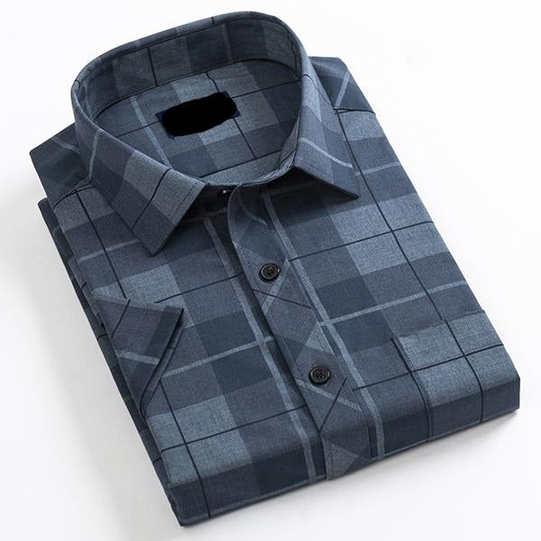 Design Mens Dress Shirt Cotton-  Cheap Price High Quality men's shirt - Plaid/solid design style