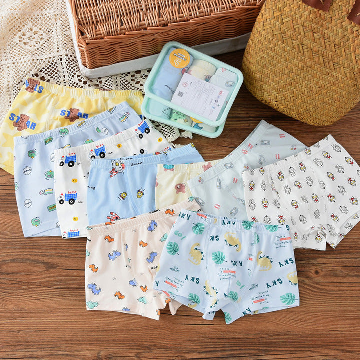 Wholesale Children's Underwear Girls Panties Cotton Boxer Fine Clothes With Cartoon Print Kids Underwear
