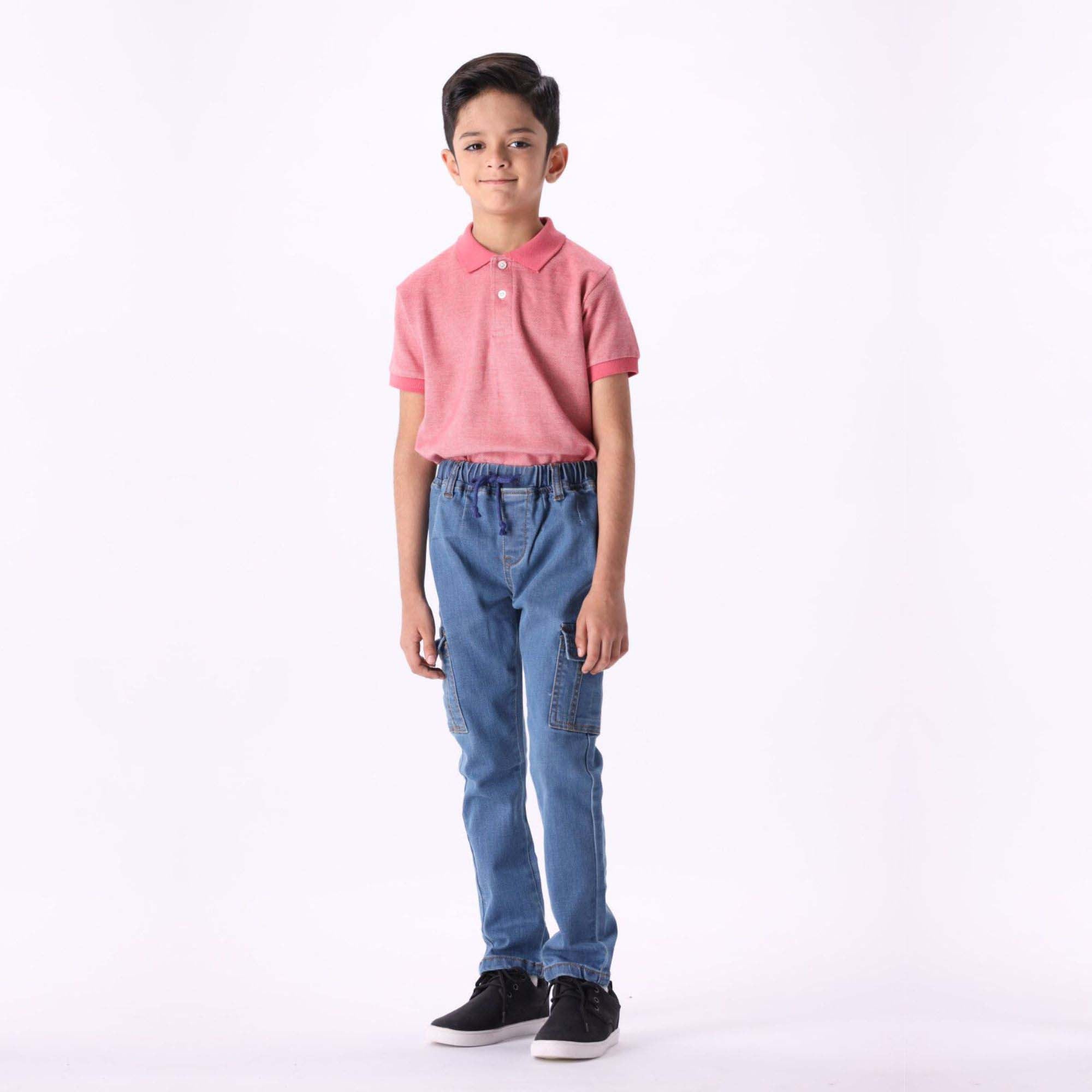 Summer Season 100% Combed Cotton Pique 220 gsm Custom Embroidered Logo Short Sleeves Rose Pink Kids Polo Shirt