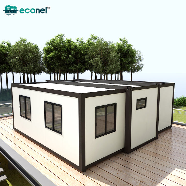 20ft & 40ft Steel Expandable Shipping Container Houses for Office Bedroom Bathroom Kitchen Mall Applications House Use