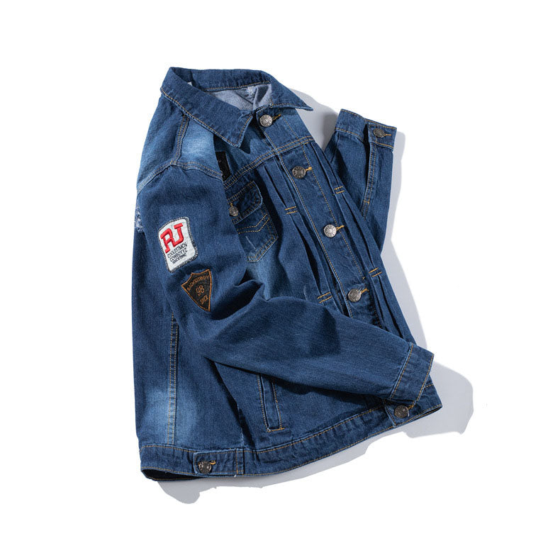 Men Clothing 2023 Fall Denim Jacket Men's Trend Plus Size Style Jacket Fashion Wears Men's Denim Jacket