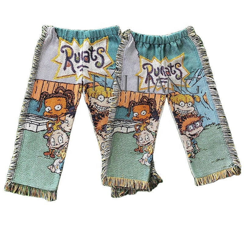 Girl Kids Pants Kids Tapestry Clothing Factory Direct Sale Fashion US Size Sweat Pants trousers Blanket Fringe Rug Kids Pants