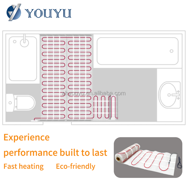 Easy to Install Under Tile Electric Radiant Floor Heating System With WiFi Controlled Thermostatic