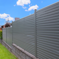 Eco-Friendly Laser Cut Aluminum Slat Garden Fence Screen Gate System Rodent Proof Waterproof 7 Feet Height Villa Outdoor Use