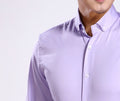 Light violet Plain Men's Formal Dress Shirt for Work and Business