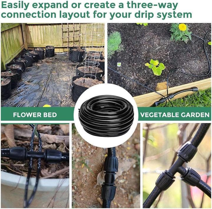 10m+60M Adjustable Drip Irrigation Kit DIY Automatic Watering System Garden Patio Lawn Care Balcony Flower Pots Watering Device