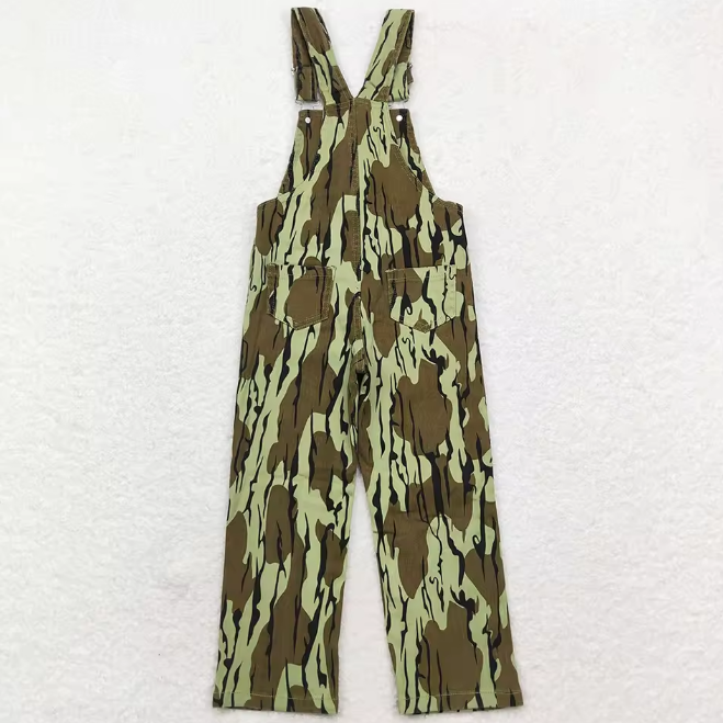 Fall Hunting Camo Denim Strap Jumpsuits Overall Boutique Long Pants Clothes