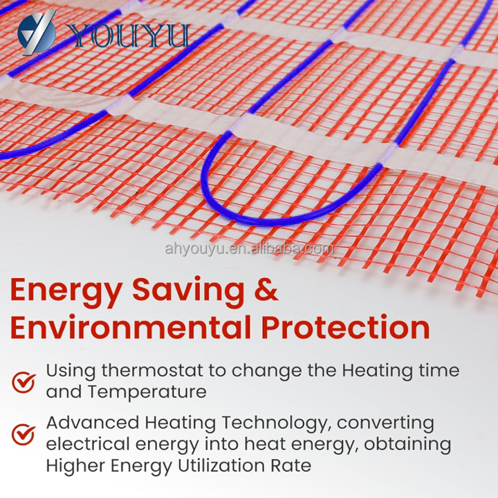 Easy to Install Under Tile Electric Radiant Floor Heating System With WiFi Controlled Thermostatic