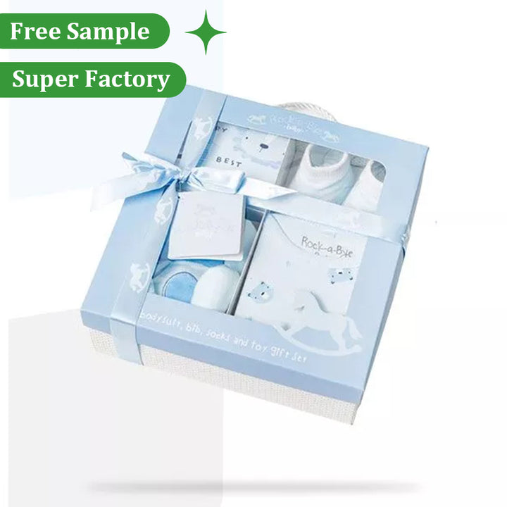 Custom Printed Color Baby Clothes Gift Box Kids Clothing Packaging Boxes