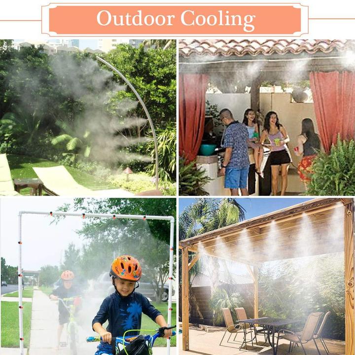 40m with 40 Nozzles Adjustable Garden Drip Irrigation Atomizing Kit Outdoor Low-pressure Cooling Garden Spraying Humidification