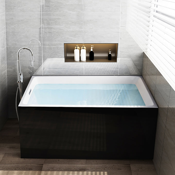 1100/1200/1300mm Small Freestanding Bathtub Acrylic Soaking Square with Chrome Drain Pipe CUPC Certified