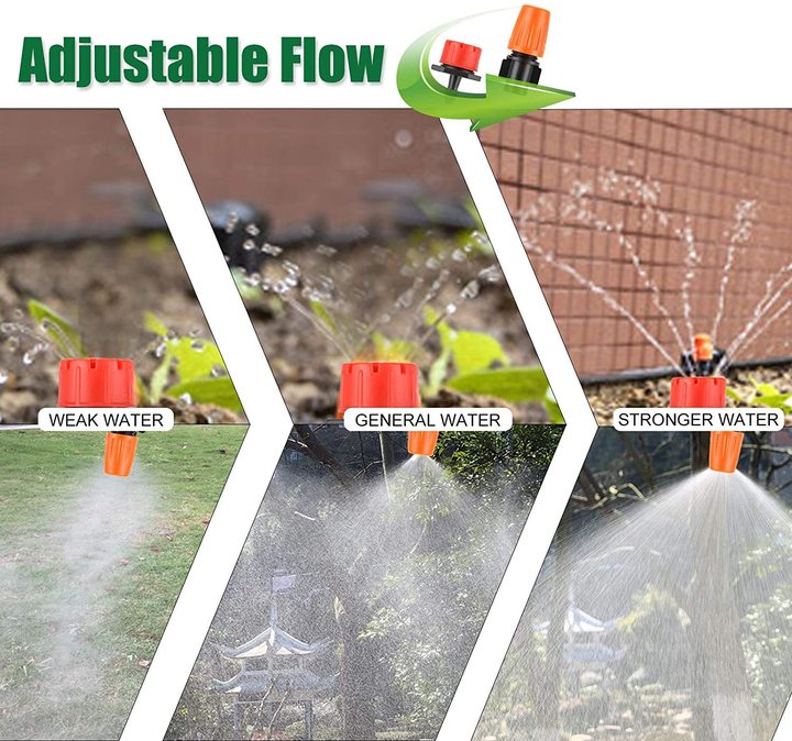 10m+60M Adjustable Drip Irrigation Kit DIY Automatic Watering System Garden Patio Lawn Care Balcony Flower Pots Watering Device