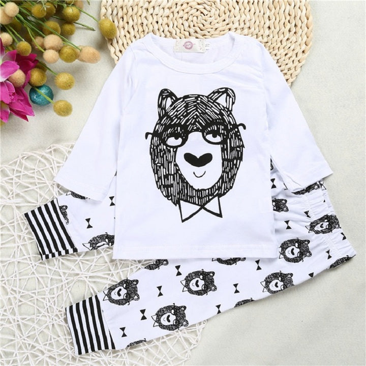 Long Sleeve Cotton Baby Boy Clothing Sets Fall Toddler Clothes Set 2 Pcs Newborn Pajamas New Born Baby Clothes Set Wholesale