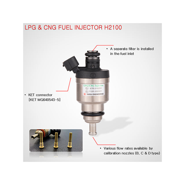 HANA Hot Sale Custom H2100 Conversion Kit ISO Certified LPG/CNG Diesel Fuel Nozzle Injector DC 12V/24V Truck Engine Parts