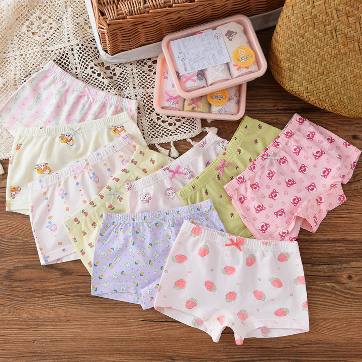 Wholesale Children's Underwear Girls Panties Cotton Boxer Fine Clothes With Cartoon Print Kids Underwear