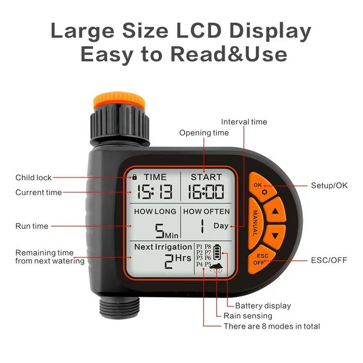 Automatic Watering Device Garden Balcony Farm Sprinkler Timer Outdoor Irrigation Controller Smart Timing Gardening