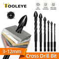 Cross Hex Drill Bit Set For Concrete Porcelain Tile Glass Metal Professional Multifunction Drill Bits Kit Tools Carbide Drills