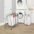Easy Access Triple Laundry Sorter with Wheels, Sturdy Metal Frame