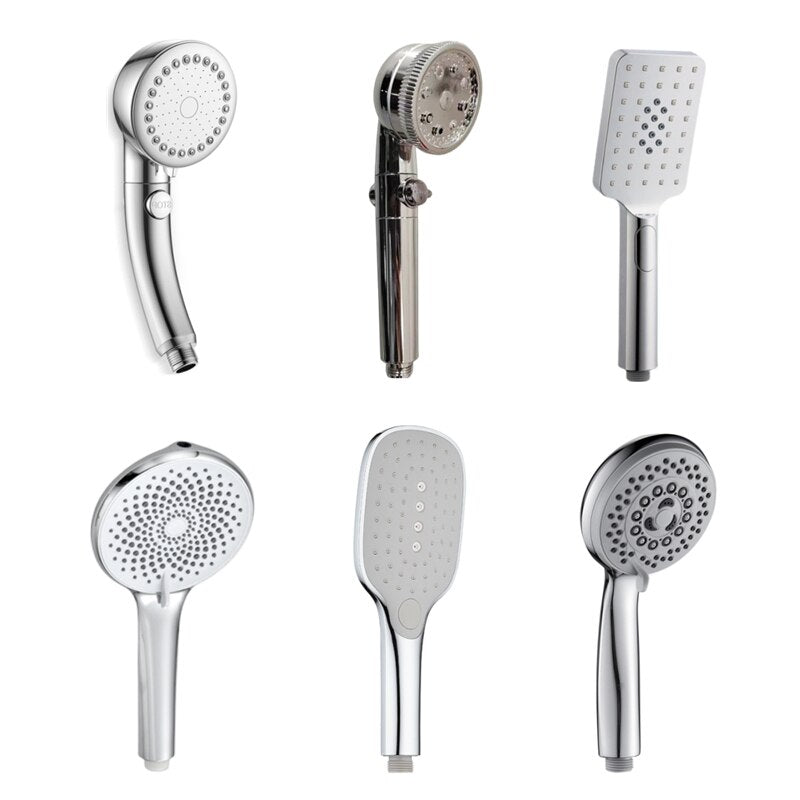 European&amp;American Handheld Bathroom Shower Head High Pressure Chrome Water Saving Multifunctional Water Showerhead Accessories
