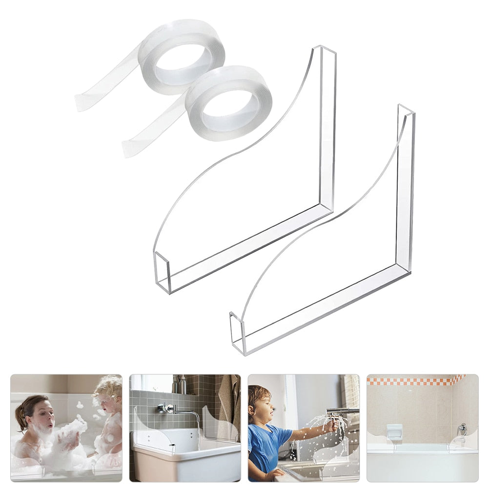 Guard Bathtub Water Shower Tub Guards Corner Bathroom Essentials Guest Drip Baffle Splashing Sink Deflector Wash Basin Edges