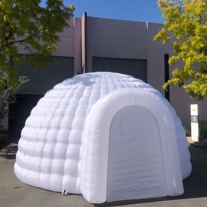 Inflatable Party Igloo Tent Factory Supply Oxford Cloth White Outdoor Party Event Backyard Inflatable Snow Disco Igloo Tent