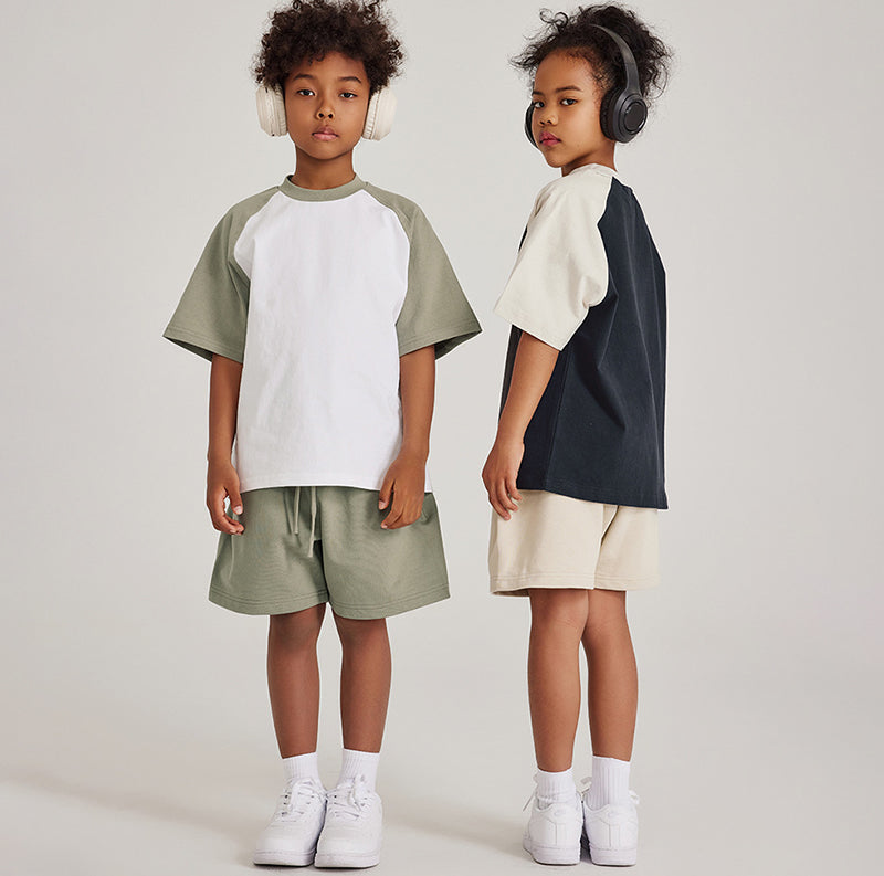 ET-081 Custom Baby Clothes Unisex Toddler Clothing Kids Bamboo Shirt Solid Oversized Tshirt Baby Boys and Girls' t shirt