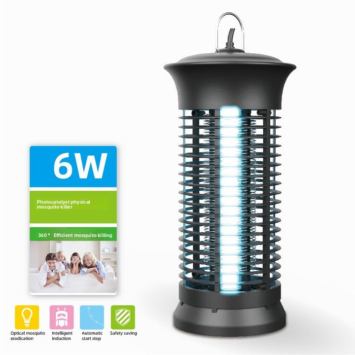 6W Indoor Electric Shock Mosquito Killer Lamp Household Light Wave Insect Trap Bug Zapper Device Electric Shock Bug Zapper