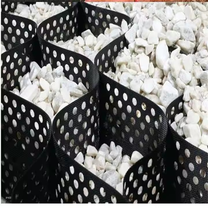 HDPE Geocell Textured/Perforated for Retaining Wall/Road Reinforcement