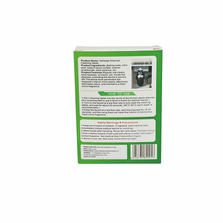 Most Popular Eco-Friendly Quick Action Formula Disposal Cleaner Tablet for Kitchen Drain Garbage Foam Sink