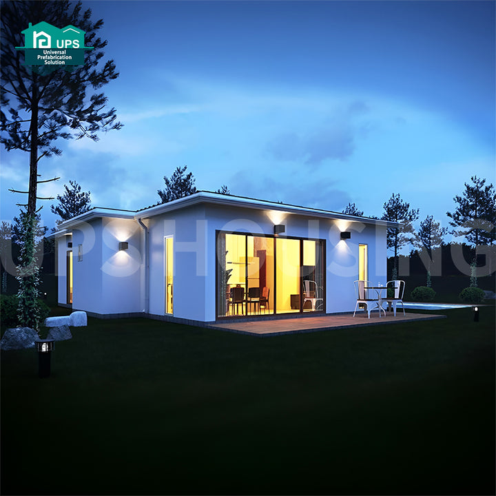 2025 UPS Prefab Tiny House with Three Bedrooms Sandwich Panel Carport Solar Powered Durable and Eco-Friendly Bathroom Gym