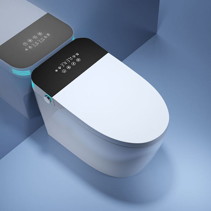 Floor Mounted Wc Intelligent Toilet Automatic Operation Flush Bon Cau Thong Minh Auto Open Sensor One Piece Smart Bidet Toilet