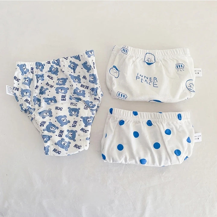 Absorption Toddler Potty Training Underwear 100% Cotton Toilet Training Pants Leakproof Reusable Toddler Panties Pee Pants