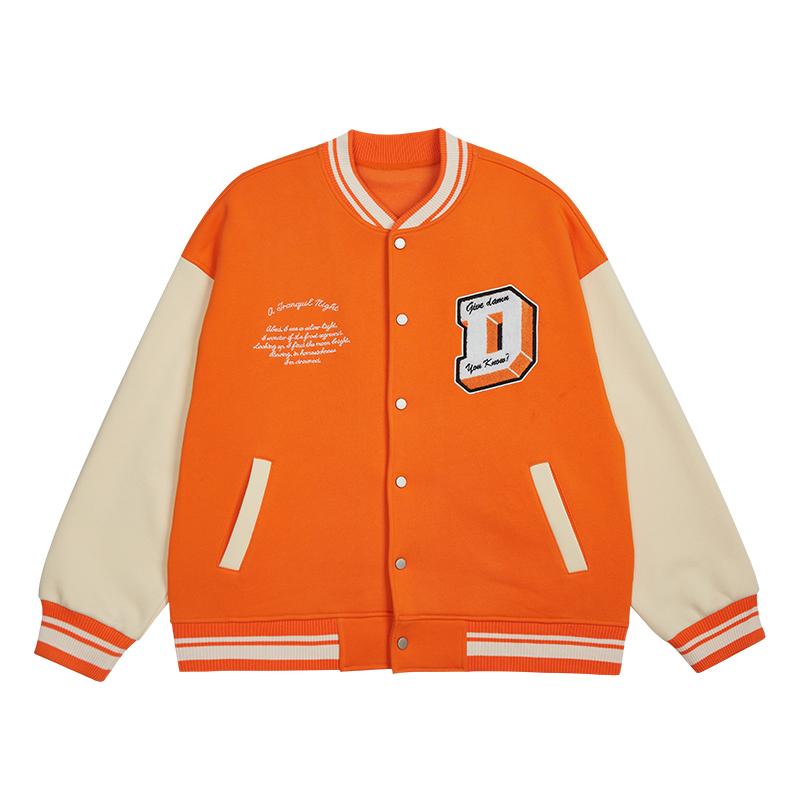 wholesale bomber jacket mens casual high quality stretch wool hip hop unisex varsity jacket