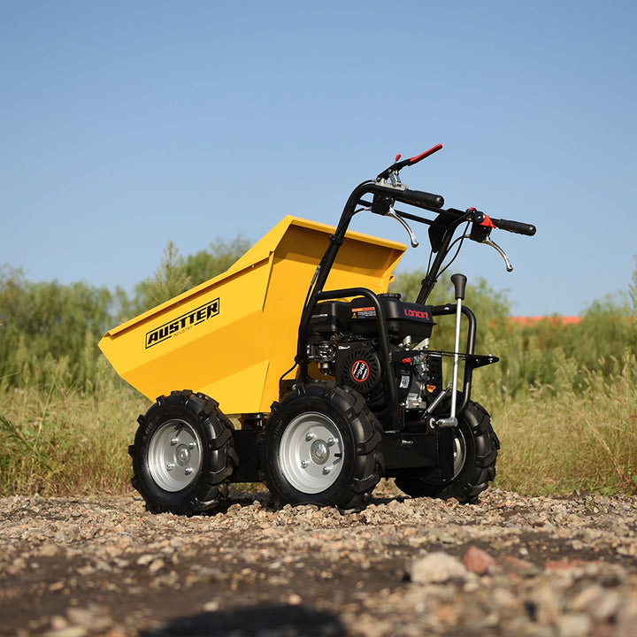 AUSTTER Loading 300Kg Self-propelled 4x4 6.5hp Gas Petrol Engine Powered Truck Mini Dumper Wheel Barrow for Building Site